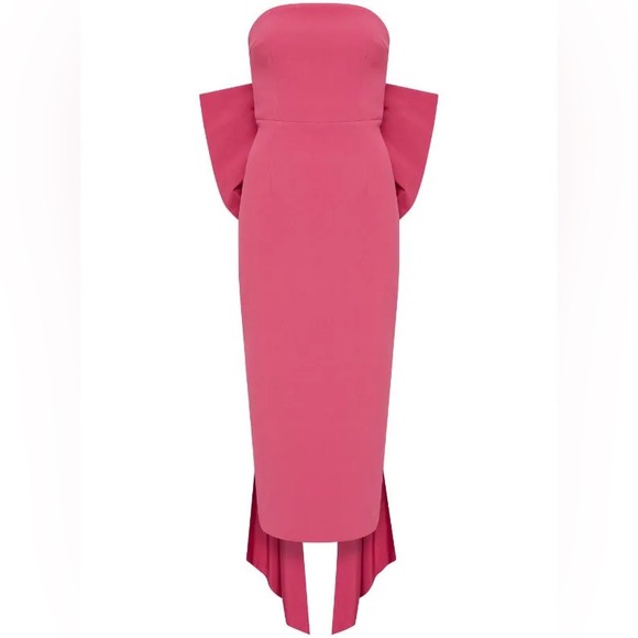 Rebecca Vallance Anais Bow Midi Dress in Rose Pink Aus 6/US 2 - Picture 6 of 14